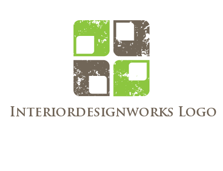 abstract rounded shape squares logo