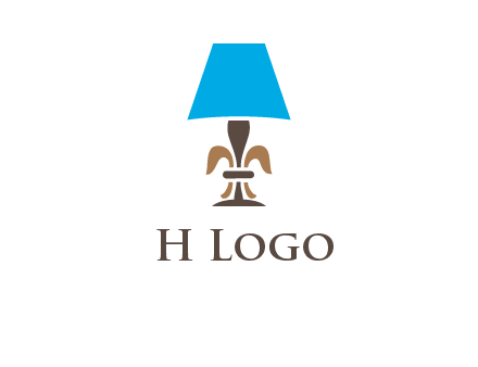 abstract lamp logo