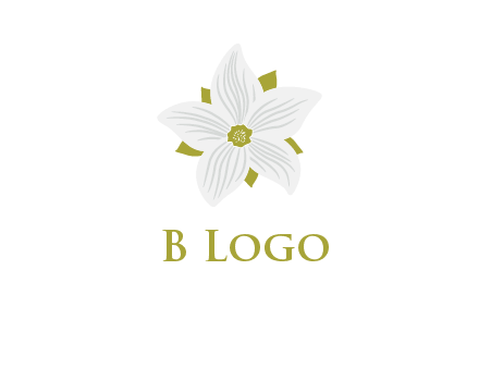 Madonna lily flower logo