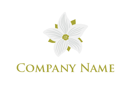 Madonna lily flower logo