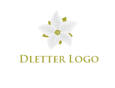 Madonna lily flower logo