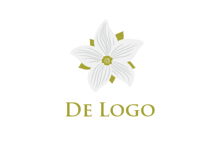 Madonna lily flower logo