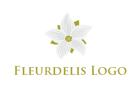 Madonna lily flower logo