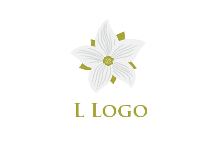 Madonna lily flower logo