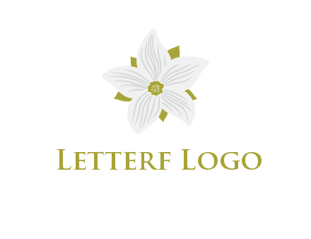 Madonna lily flower logo