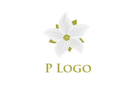 Madonna lily flower logo