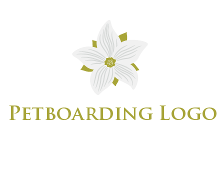 Madonna lily flower logo