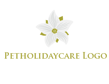 Madonna lily flower logo