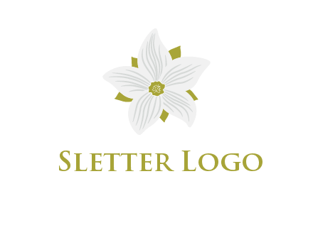 Madonna lily flower logo