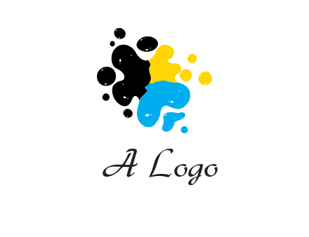 abstract paint splashes logo