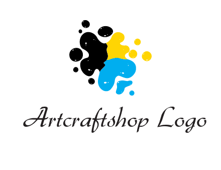 abstract paint splashes logo