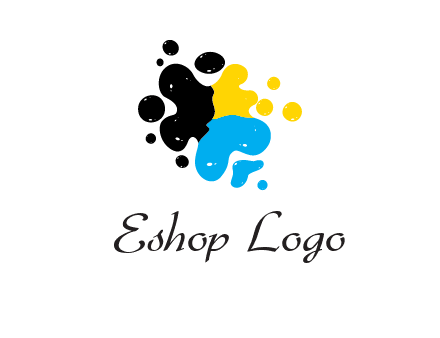 abstract paint splashes logo