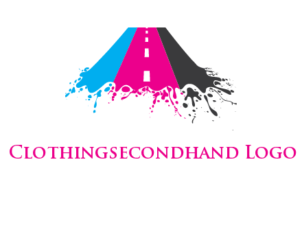 road inside paint splash logo