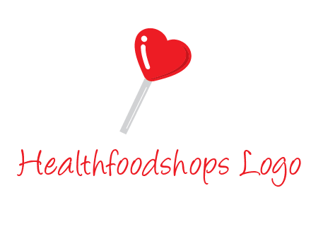 heart shape lollipop logo