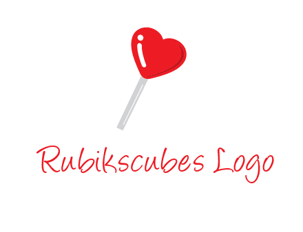 heart shape lollipop logo