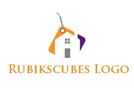 house is incorporated with shopping tag logo