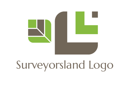 abstract leaves inside rounded square logo