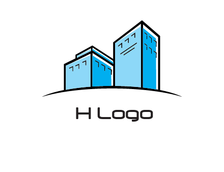 abstract buildings logo