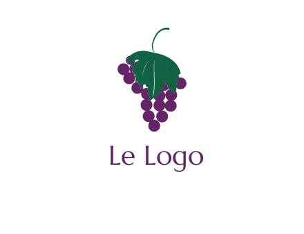 grapes with leaf icon