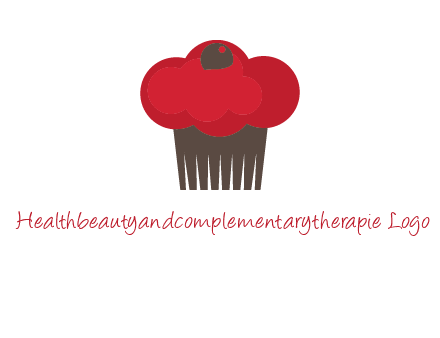 cup cake with cherry on top icon