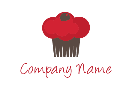 cup cake with cherry on top icon