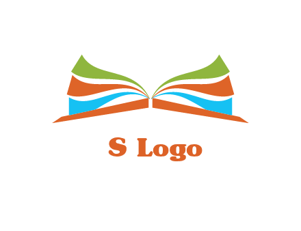 abstract open book logo