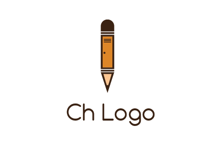 door merged with pencil logo