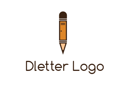 door merged with pencil logo