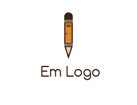 door merged with pencil logo