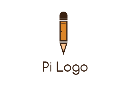 door merged with pencil logo