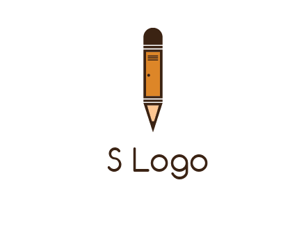 door merged with pencil logo