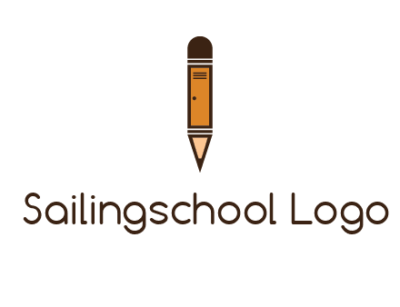 door merged with pencil logo