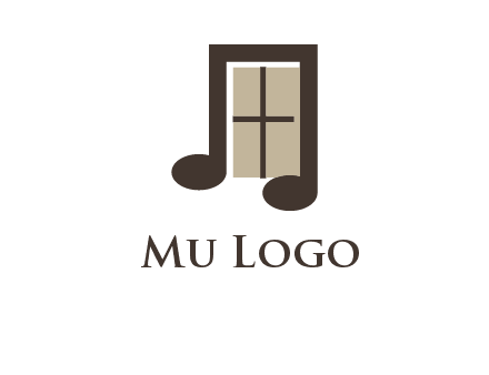 window inside music note logo