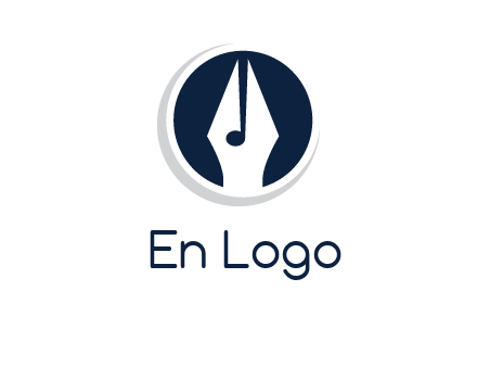 pen merged with music note logo