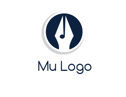 pen merged with music note logo