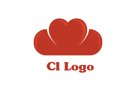 heart shaped cloud logo