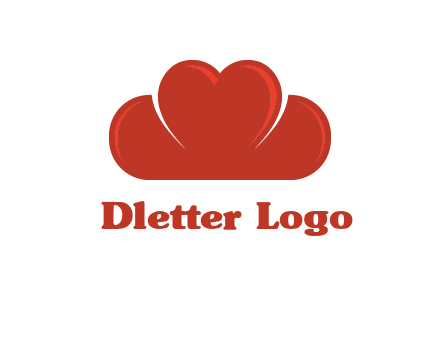 heart shaped cloud logo