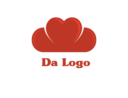 heart shaped cloud logo