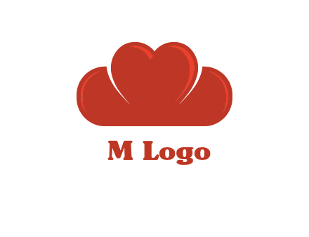 heart shaped cloud logo