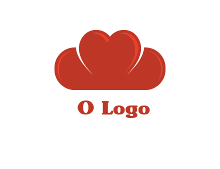 heart shaped cloud logo