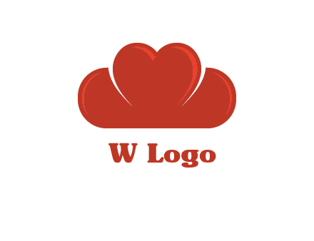 heart shaped cloud logo