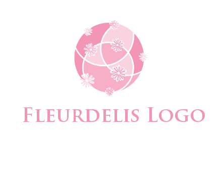 floral vines are forming a globe logo