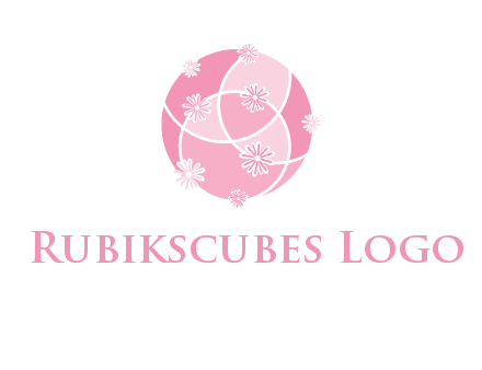 floral vines are forming a globe logo