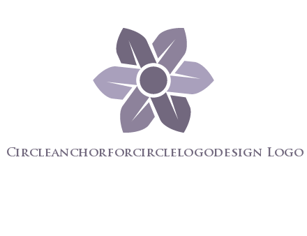 flower made of abstract leaves logo