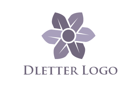 flower made of abstract leaves logo