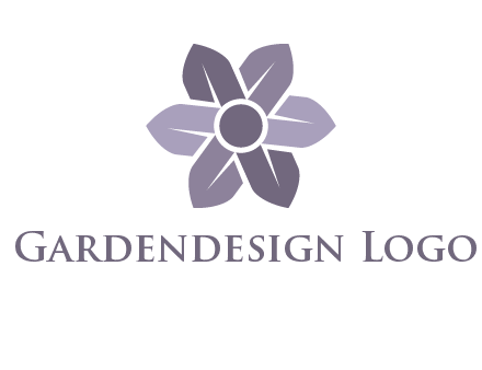 flower made of abstract leaves logo