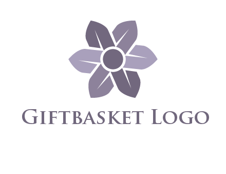 flower made of abstract leaves logo