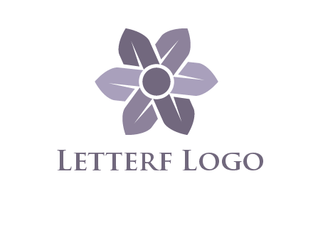 flower made of abstract leaves logo