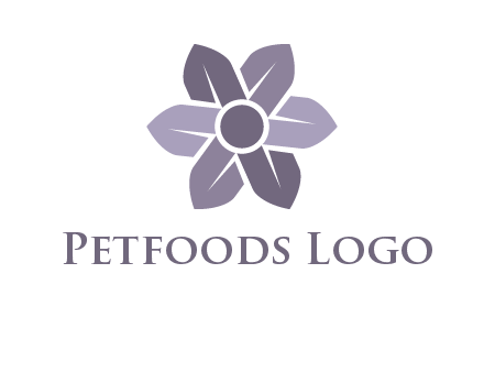 flower made of abstract leaves logo