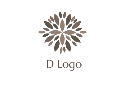 abstract leaves are creating flower logo